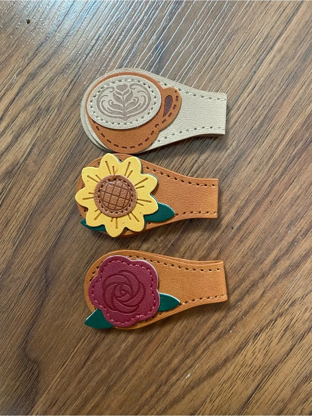 Book magnets- Brown, Yellow, Red